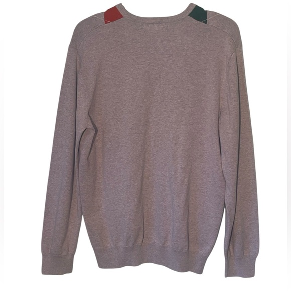 Old Navy Vintage V-neck Cotton Argyle sweater. Size XL GUC - Picture 2 of 9